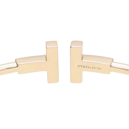 Tiffany & Co T-wire L 18K Yellow Gold Diamond Bangle Men's