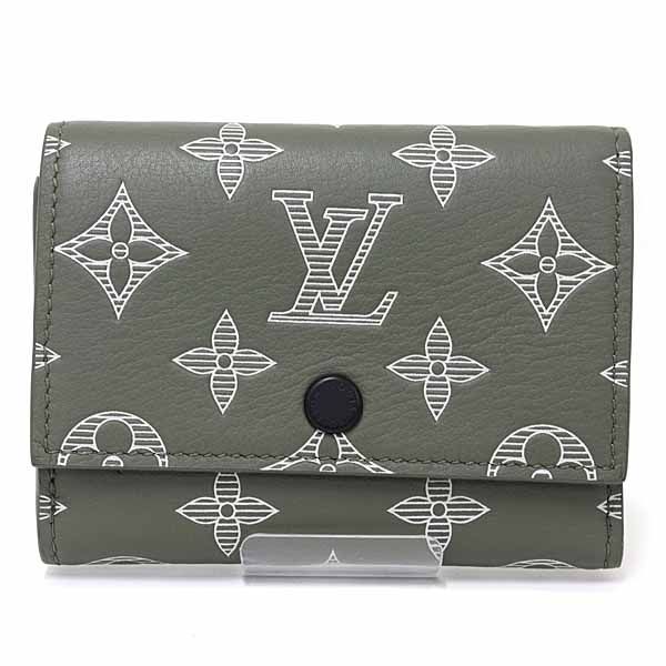 Louis Vuitton Victor Wallet Trifold Wallet Monogram Shadow M13216 Olive Green S