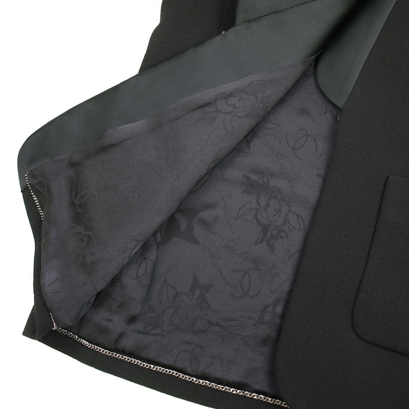 Chanel Smoking Tuxedo Jacket P58410v34823 Black 44