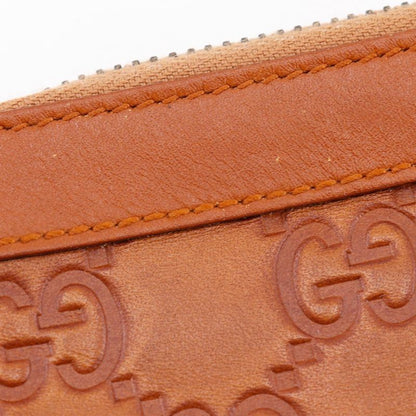 Gucci GG 146570 Striped Leather Brown Unisex Pouch