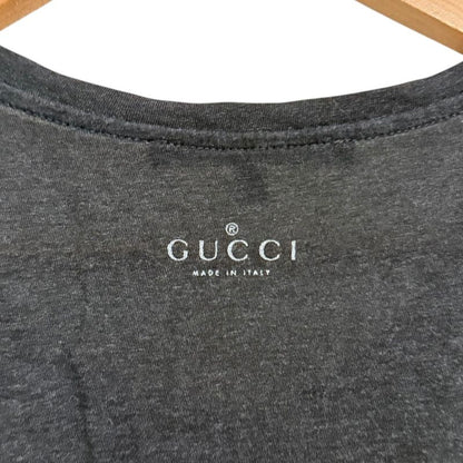 Gucci I Love You Short Sleeve T-Shirt Size XL Charcoal Gray Men's Used