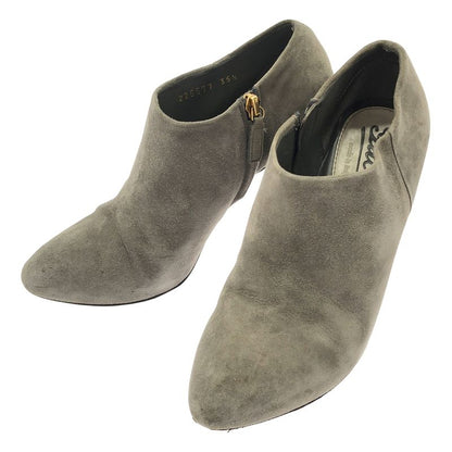Gucci Suede Leather Booties 225577 Gray 35 1 2