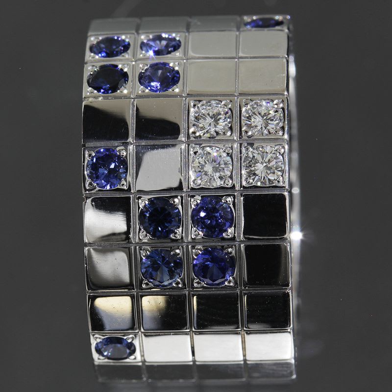Cartier Payette Diamond Ring No 15.5 18K White Gold Box And Paper E1910