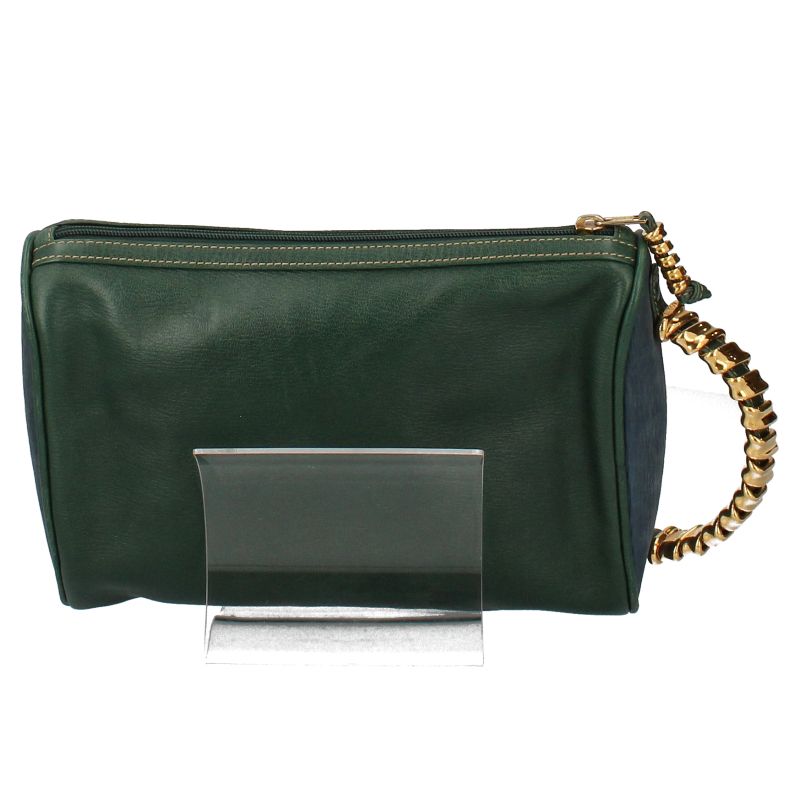 Loewe Velazquez Handbag Leather Women's Handbag Green Blue Excellent Condition