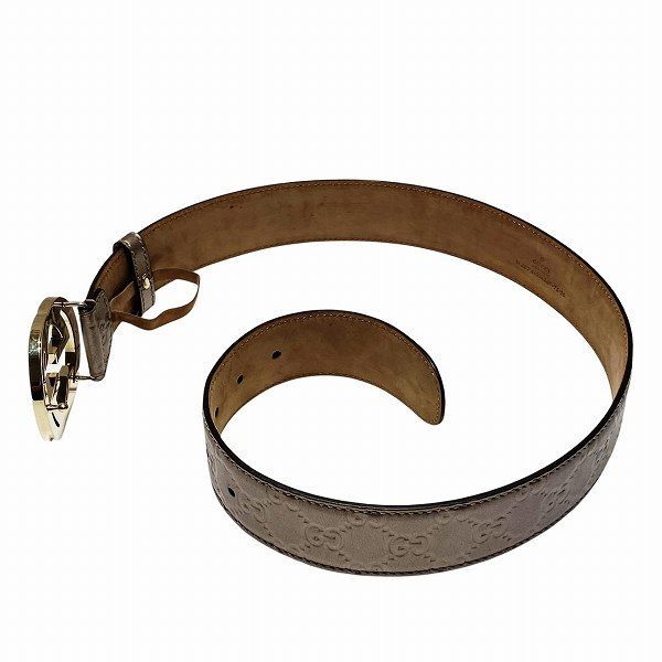Gucci 114876 GG Interlocking Branded Accessories Belt Men's