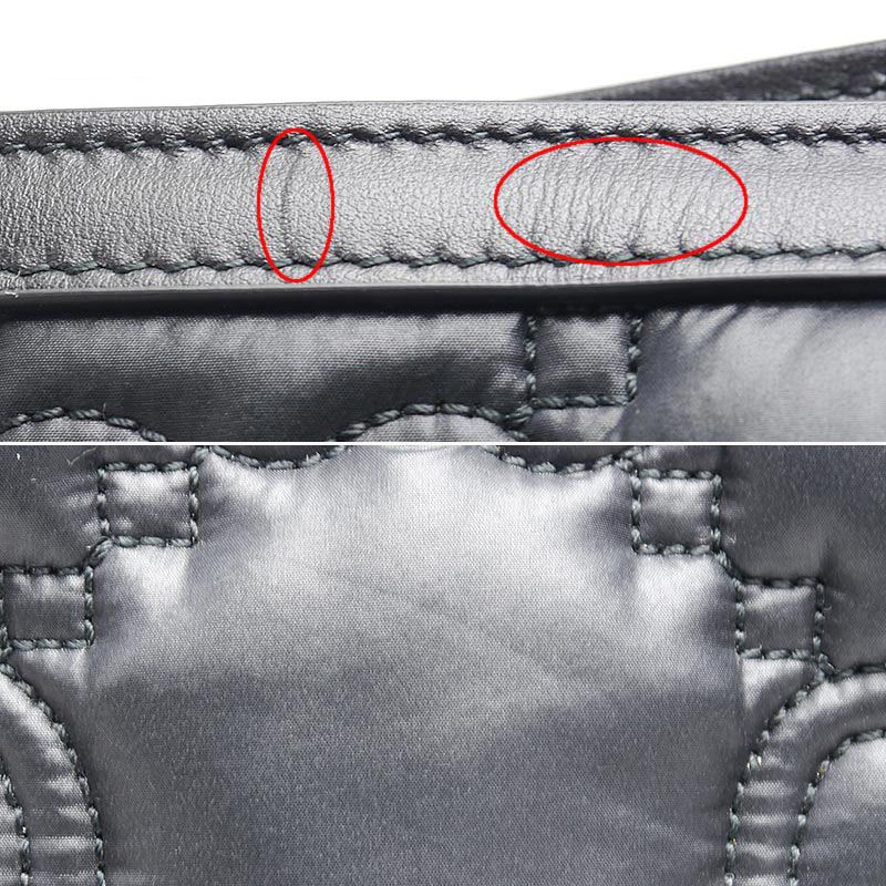 Gucci Ggmatelasse Medium Tote Bag 631685 Black Nylon A4 Size