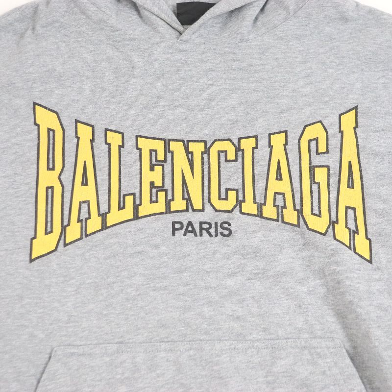 Balenciaga 24AW 807999 Boxing Lined Hoodie 100% Cotton Crack Logo Pullover