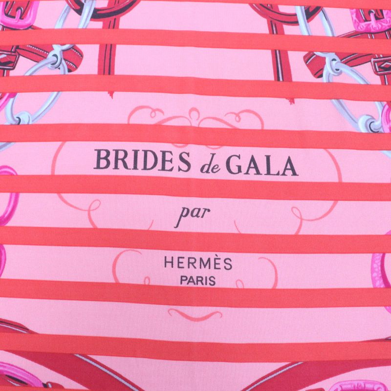 Hermes Brides De GALA Brides De Gala Ceremonial Maitre D' 100% Silk Scarf Red