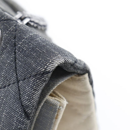 Chanel 2.55 Chain Shoulder Matelasse Double Flap Tricolor Denim Black/beige