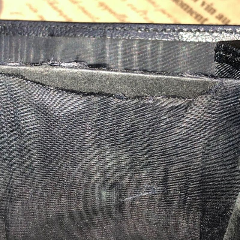 Chanel Trifold Wallet CC Logo Caviar Leather Black