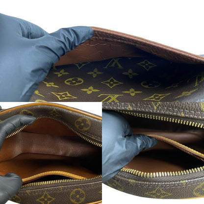 Louis Vuitton Blois Monogram Leather Mini Shoulder Bag Pochette Sacoche Brown