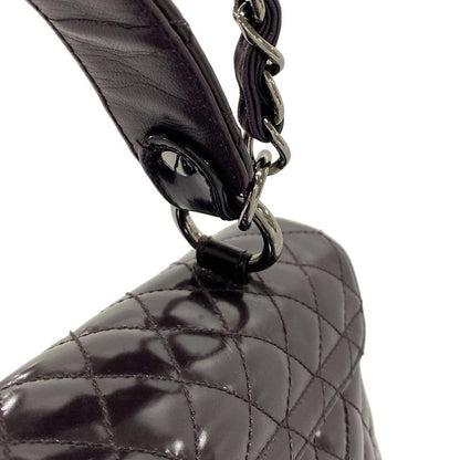 Chanel Shoulder Bag Matelasse Dark Purple Chain Shoulder / Silver Hardware