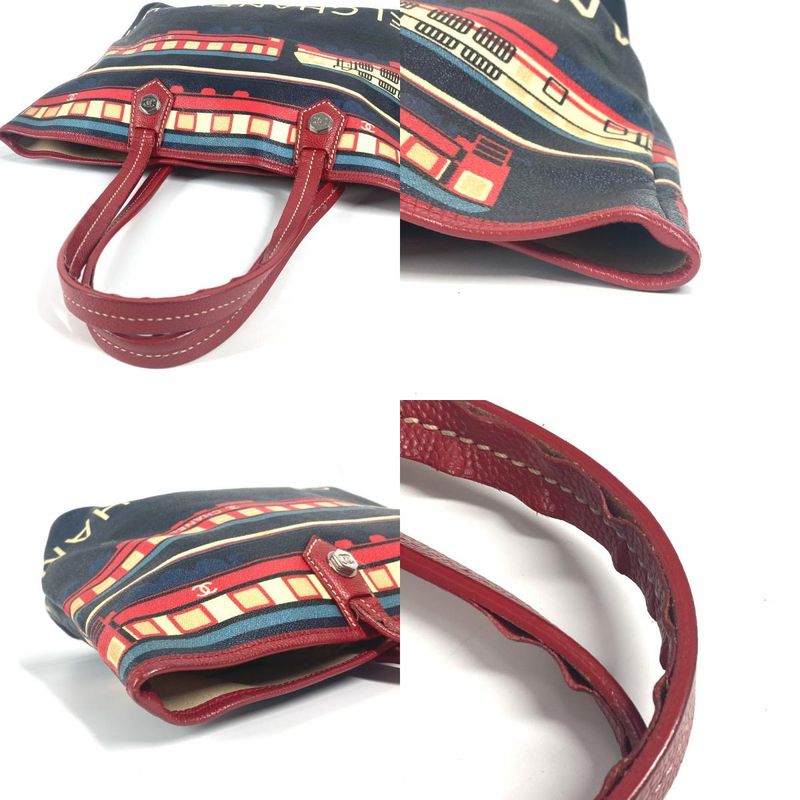 Chanel Central Station Tote Bag Pvc/leather Red