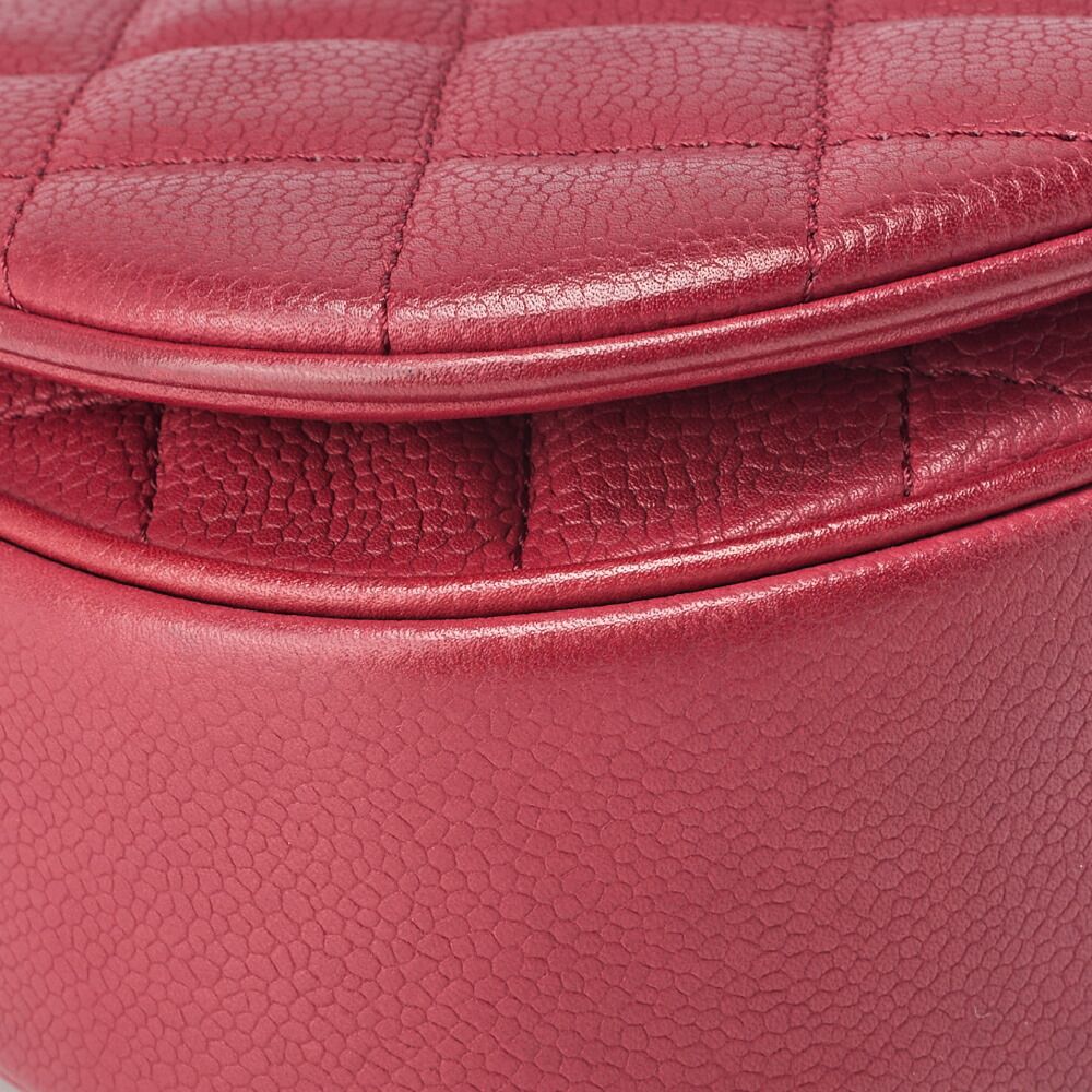 Chanel Shoulder Bag Tote Bag Matelasse Full Flap Chain Shoulder Caviar Skin Red