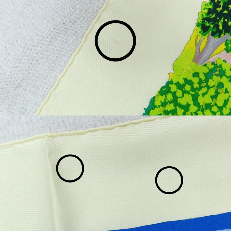 Hermes Carre 90 NUBA Mountain Scarf Silk White Multicolor Animal