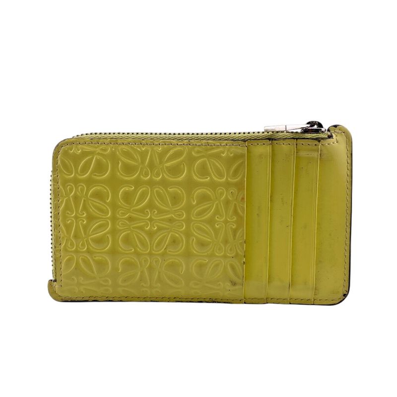 Loewe Fragment Case Card Case Anagram Coin Case Wallet Brand Coin Purse Yellow