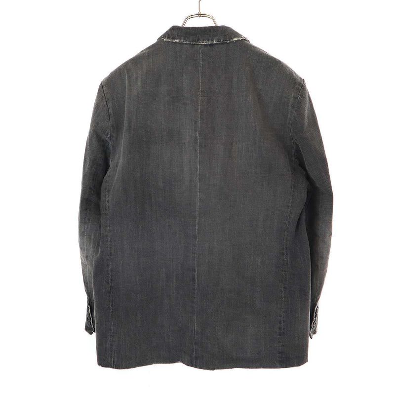 Balenciaga 23aw Washed Denim Tailored Jacket 767953 Tpw54 Charcoal 48