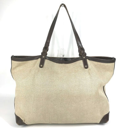 Gucci Shoulder Bag Logo 247207 Leather / Canvas Beige