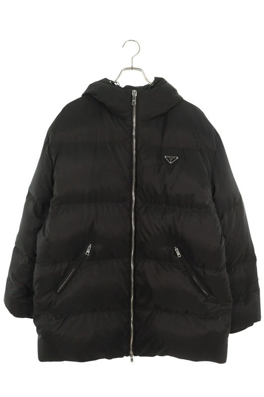 Prada Sgh073 Triangle Logo Plate Down Jacket Men's M