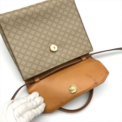 Celine Macadam Pattern Star Ball 2-Way Bag Crossbody Brown