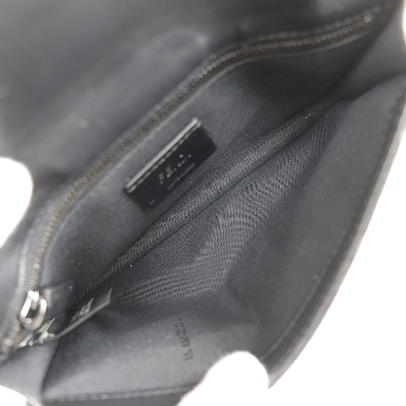 Fendi Marsupio Baguette 3WAY Clutch 7m0295 Nylon Canvas And Leather Black Men's