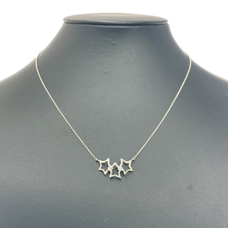Tiffany & Co Silver Triple Star Necklace 2.2g 925 Engraved 426826 Necklace