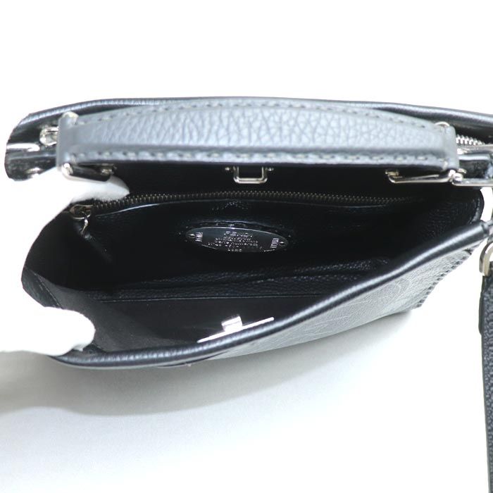 Fendi Mini Peekaboo Fitted 2way Shoulder Bag Black 7va422 Men's Preowned