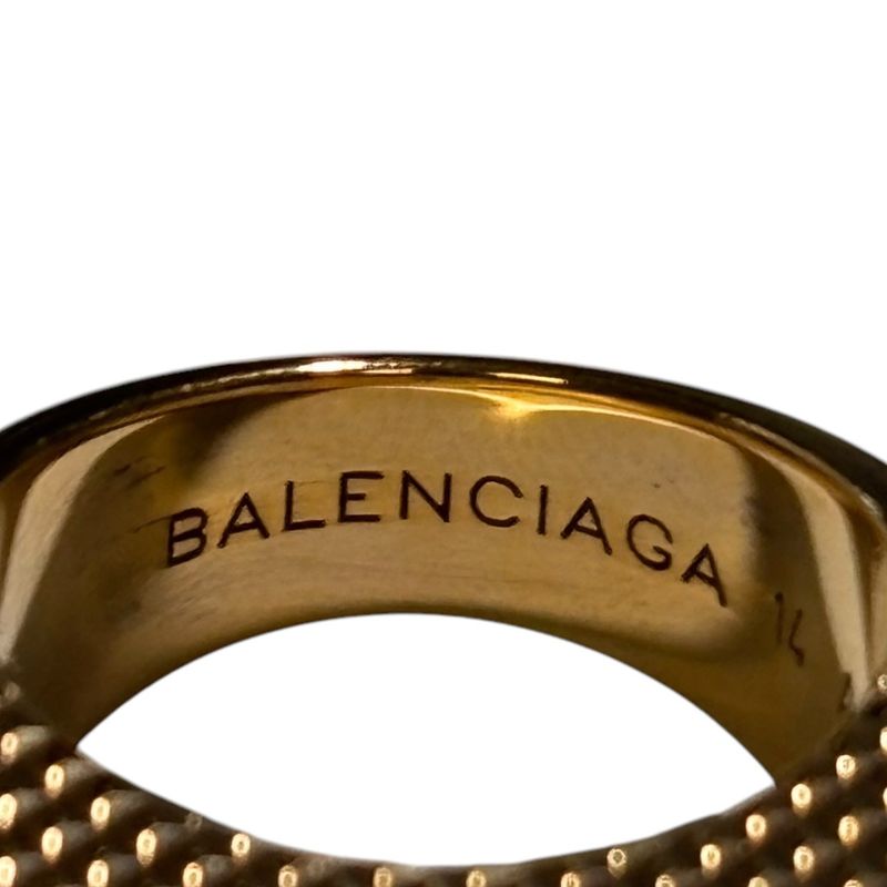 Balenciaga 925 Silver Gold Seal Ring Gold Seal Ring 14 (about Size 14) Gold