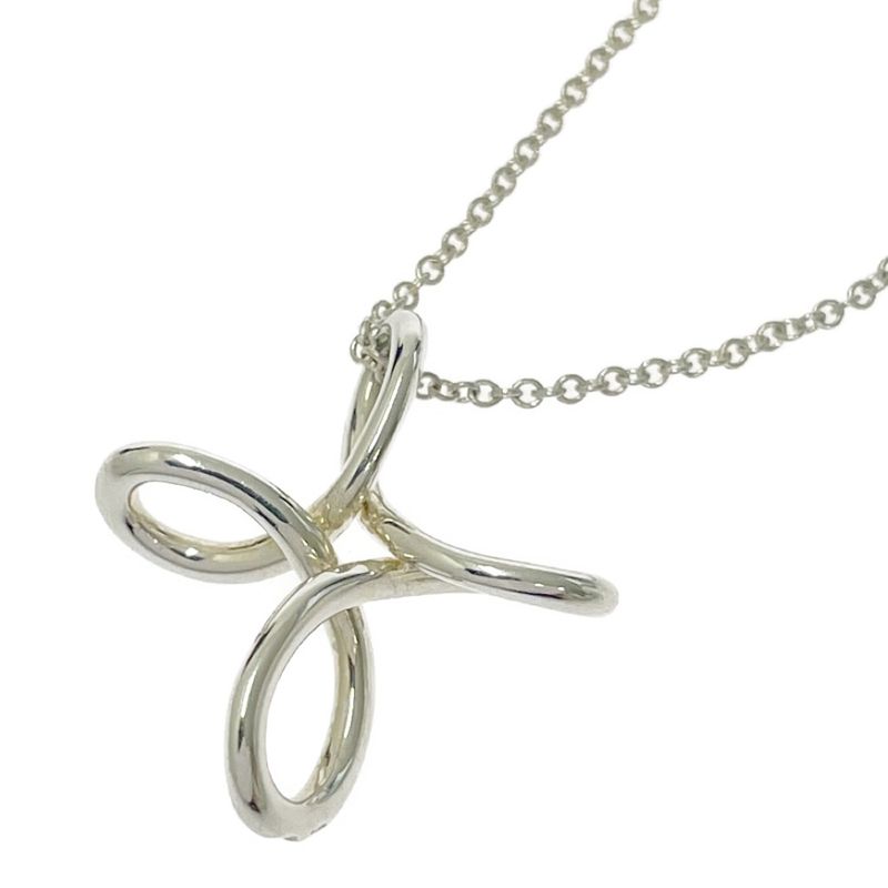 Tiffany & Co Silver Open Cross Necklace 2.6g 925 Engraved 426096 Necklace