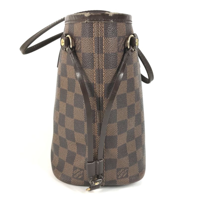 Louis Vuitton Handbag Neverfull PM N40600 Damier Canvas Ebène Brown