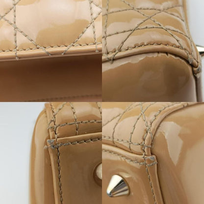 Christian Diorchristian Dior Lady Dior Beige Patent 14b-ma-0112