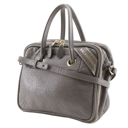 Balenciaga Blanket Square S 2WAY Shoulder 466541 Leather Gray Women's Handbag
