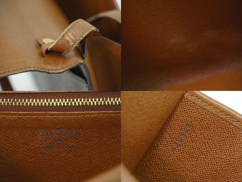 Authentic Louis Vuitton LV Bordeaux Monogram 2WAY Shoulder Bag Clutch Bag Brown