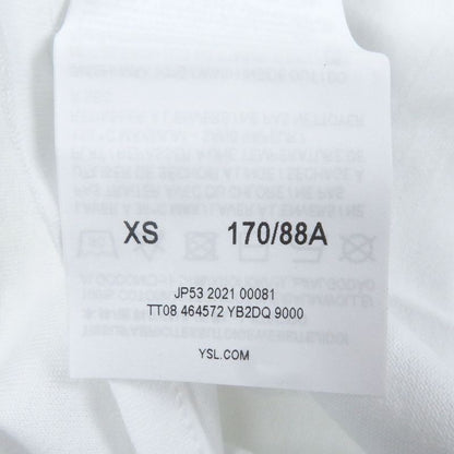 Saint Laurent Paris 2021 464572 100% Cotton Logo Print Crew Neck Short Sleeve