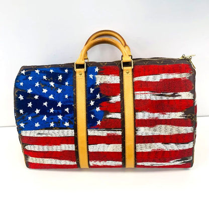 Louis Vuitton JAY AHR FLAG USA Paint Brushed Model Keepall : X0358