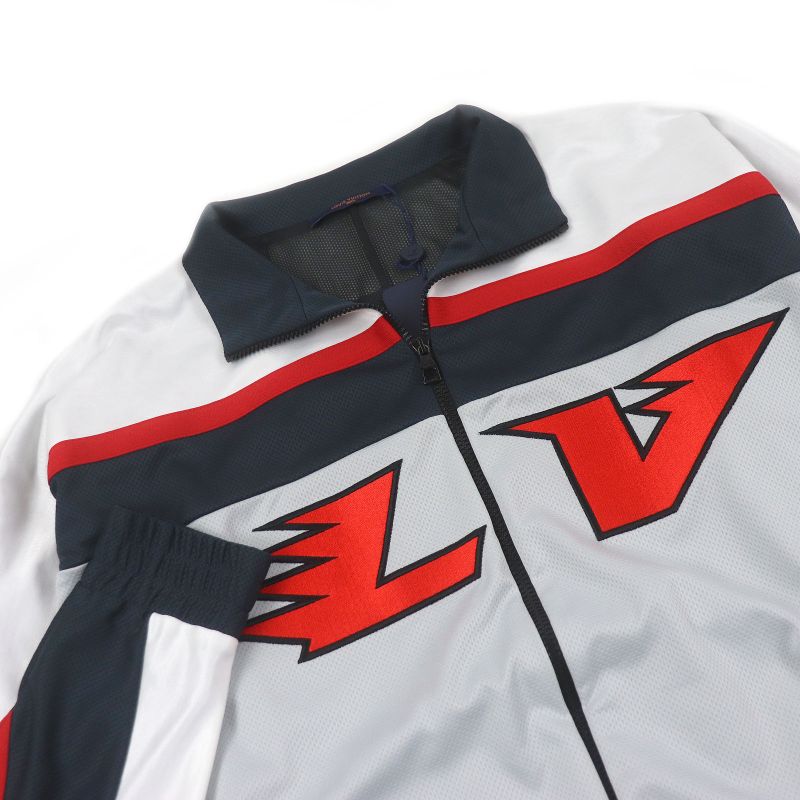 Louis Vuitton 2022 Embellished LV Graphic Hockey Track Blouson Jacket Jersey