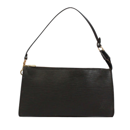 Louis Vuitton Pochette Epi Noir Leather Black Handbag