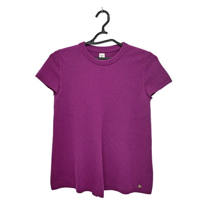 Hermes Short Sleeve Knit Pink 34 Cashmere Flat