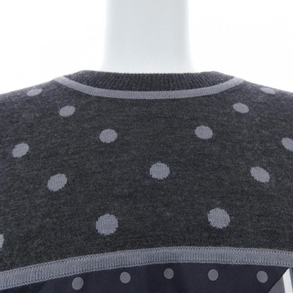 Hermes Clil Clac a Pois Twill Lane Dress Gray Black — view 6