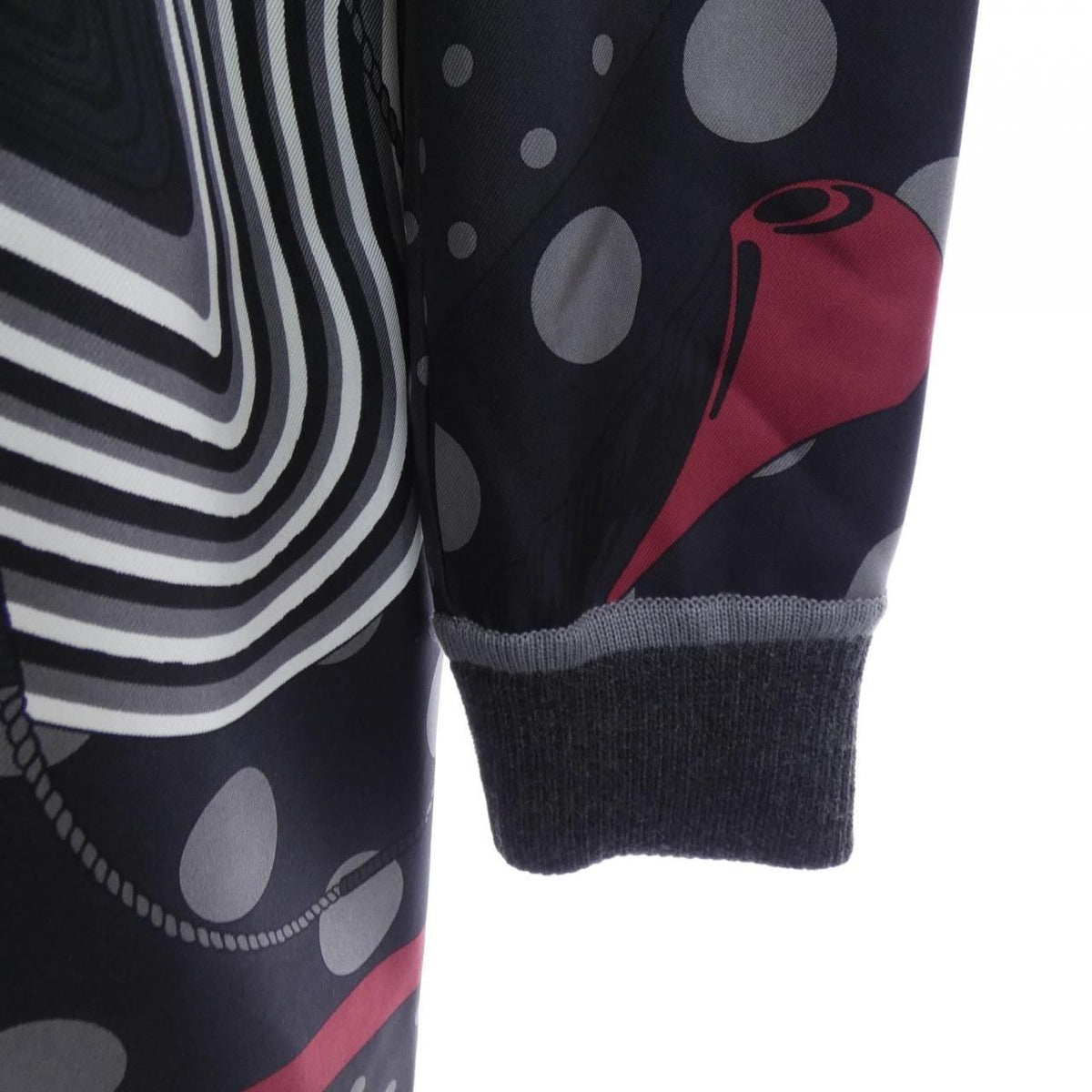 Hermes Clil Clac a Pois Twill Lane Dress Gray Black — view 7