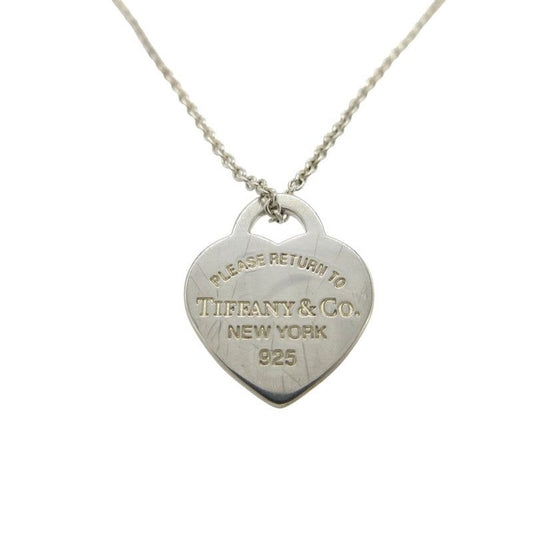 Tiffany & Co Heart Tag Medium Return Toe Necklace Silver 925