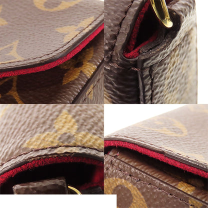 Louis Vuitton Pochette Felicie Brown Monogram Canvas Chain Wallet Shoulder Bag — view 7