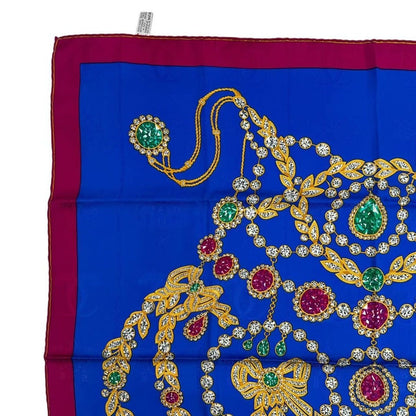 Cartier Scarf Bijou Large Logo Silk Blue — view 2