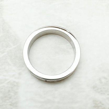 Bvlgari Double Logo Diamond White Gold Ring 55 — view 5