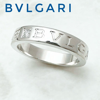 Bvlgari Double Logo Diamond White Gold Ring 55