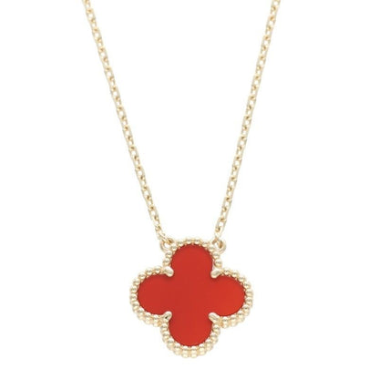 Van Cleef & Arpels Vintage Alhambra 18K Yellow Gold Carnelian