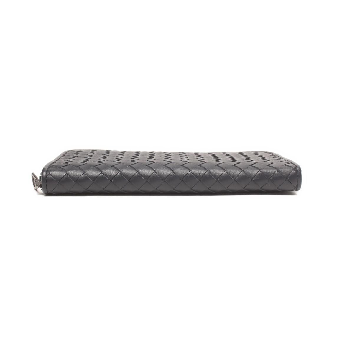 Bottega Veneta Zip Around Wallet Navy Size Details — view 4