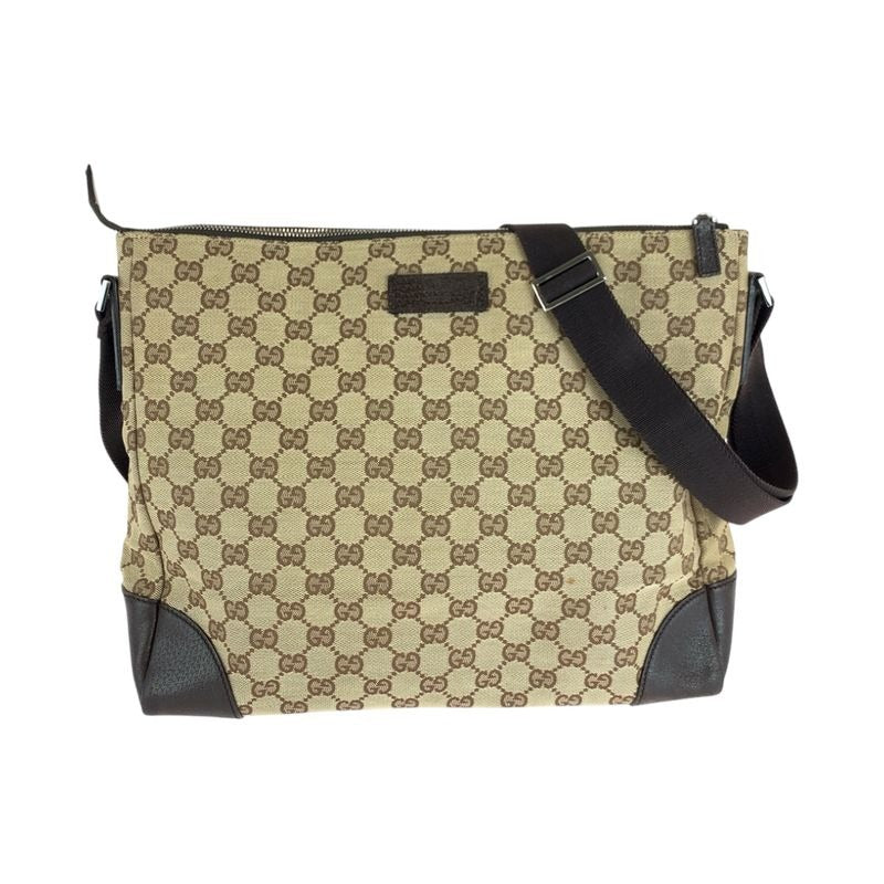 Gucci Beige Brown GG Canvas Shoulder Bag Messenger