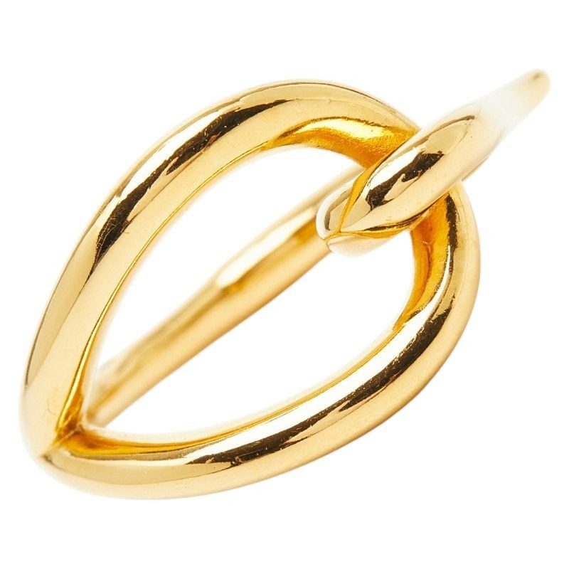 Hermes Jumbo Scarf Ring Gold Plated