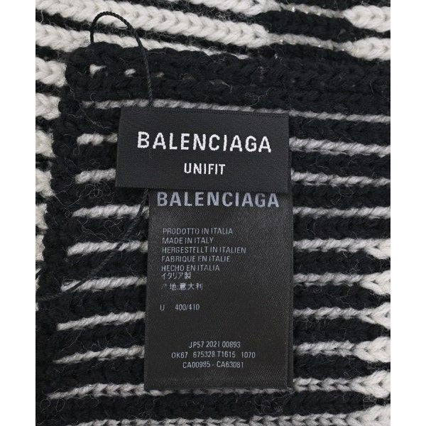 Balenciaga Scarf Wool Black X White — view 4